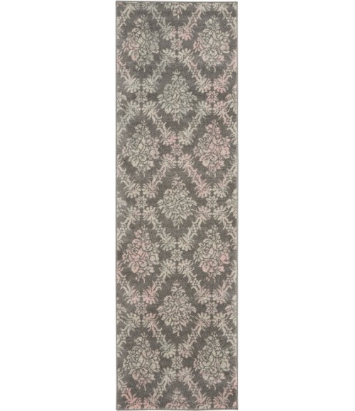 Nourison Tranquil Runner Area Rug TRA09-Grey/Pink
