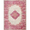 Nourison Passion - Psn03 Ivory Fushia Area Rug 9 ft. X 12 ft. Rectangle