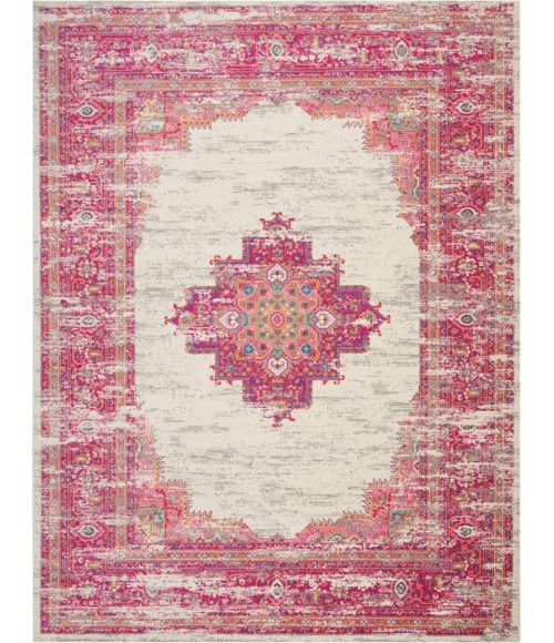 Nourison PASSION Area Rug Nourison Passion Area Rug PSN03-Ivory/Fuchsia
