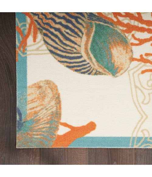 Waverly Wav01/Sun & Shade Area Rug SND92 Ivory/Multi 5'3" x 7'5"