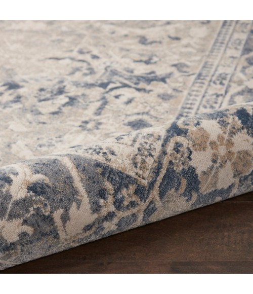 kathy ireland Home Malta Area Rug MAI05-Ivory/Blue