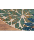 Nourison Aloha Blue Green ALH05 5 ft. 3 in. Round Rug