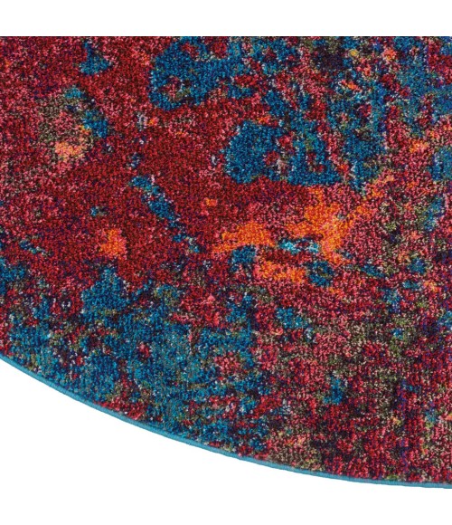 Nourison CELESTIAL Area Rug Nourison Celestial Round Area Rug CES08-Atlantic