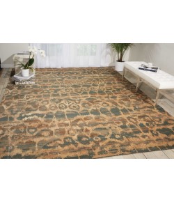 Nourison Silken Allure - Slk10 Teal Area Rug 8 ft. 6 X 11 ft. 6 Rectangle