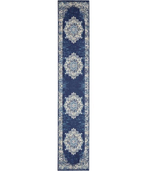 Nourison Grafix Runner Area Rug GRF14-Navy Blue