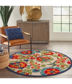 Nourison Aloha - Alh17 Multicolor Area Rug 5 ft. 3 X Round