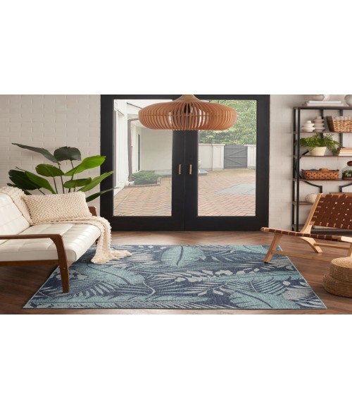 Nourison Garden Oasis Navy GOA02 6 ft. X 9 ft. Rectangle Rug