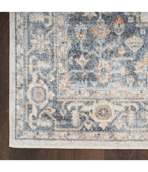 Nourison Astra Machine Washable Area Rug ASW11 Grey/Gold