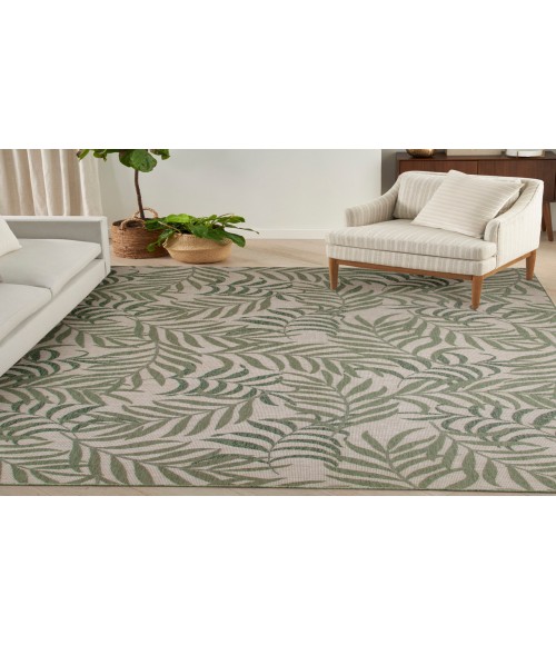 Nourison Garden Oasis Ivory Green Rug GOA01 9 ft. X 12 ft. Rectangle - Rugs Town Nourison Garden Oasis Ivory Green GOA01 9 ft. X 12 ft. Rectangle Rug