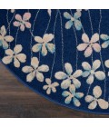 Nourison Tranquil Round Area Rug TRA04-Navy