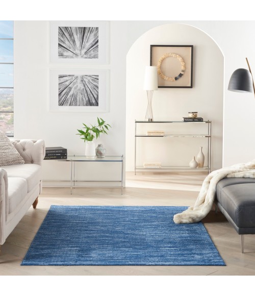 Nourison Essentials Navy Blue Area Rug NRE01-Navy Blue