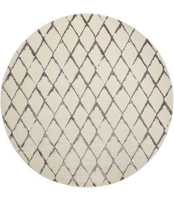 Nourison Twilight - Twi15 Ivory Grey Area Rug 8 ft. Round