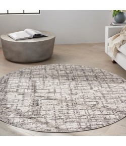 Calvin Klein CK950 Rush 6' Round Ivory Grey Modern Indoor Rug