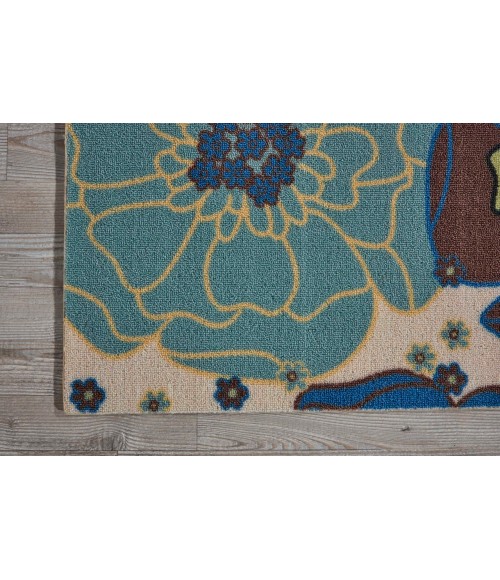 Nourison Home & Garden Runner Area Rug RS021-Light Blue