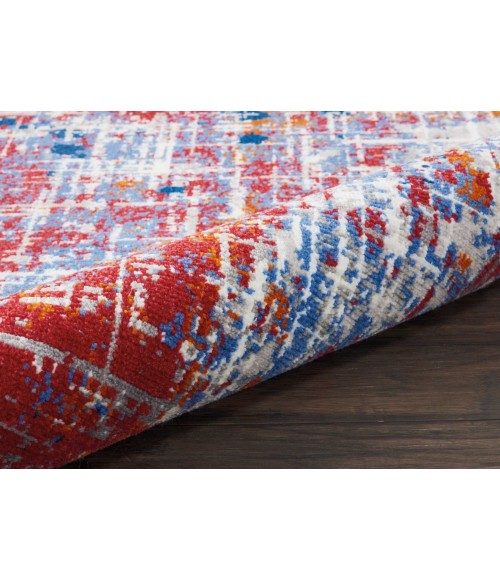 Nourison Twilight Area Rug TWI25 Red/Blue 5'6" x 8'