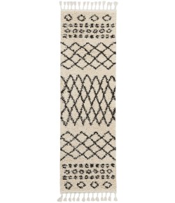 Nourison Moroccan Shag - Mrs02 Cream Area Rug 2 ft. 2 X 8 ft. 1 Rectangle