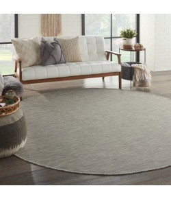 Nourison Positano - Pos01 Light Grey Area Rug 8 ft. X Round