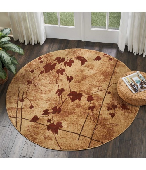 Nourison SOMERSET Area Rug Nourison Somerset Round Area Rug ST70-Latte