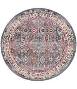 Nourison Vintage Kashan - Vka05 Grey Multicolor Area Rug 4 ft. X Round