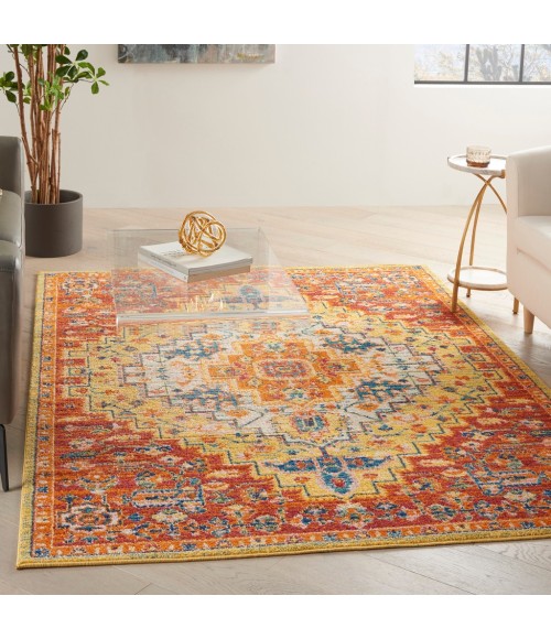 Nourison Allur Area Rug ALR04-Red Multicolor