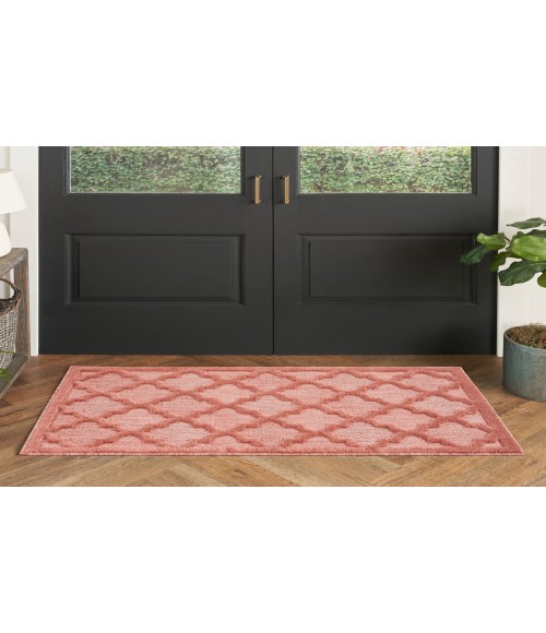 Nourison Easy Care Coral Orange NES01 2 ft. X 4 ft. Rectangle Rug