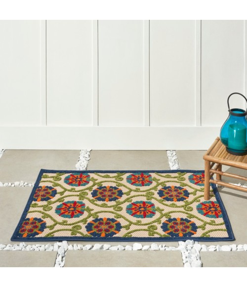 Nourison Aloha Area Rug ALH19-Blue/Multicolor