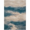 Nourison Home Maxell MAE06 Ivory/Teal 7 ft. 10 in. X 10 ft. 6 in. Area Rug