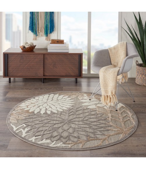 Nourison Aloha Round Area Rug ALH05-Natural