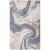 Nourison Astra Machine Washable Ivory Blue ASW15 4 ft. X 6 ft. Rectangle Rug