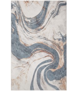 Nourison Astra Machine Washable Ivory Blue ASW15 4 ft. X 6 ft. Rectangle Rug