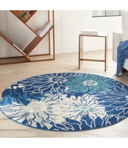 Nourison Passion - Psn17 Navy Ivory Area Rug 5 ft. 3 X Round