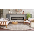 Nourison Reversible Indoor Outdoor Grey RVB01 8 ft. Round Rug