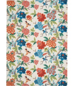 Nourison Wav01/Sun & Shade - Snd82 Ivory Multicolor Area Rug 10 ft. X 13 ft. Rectangle