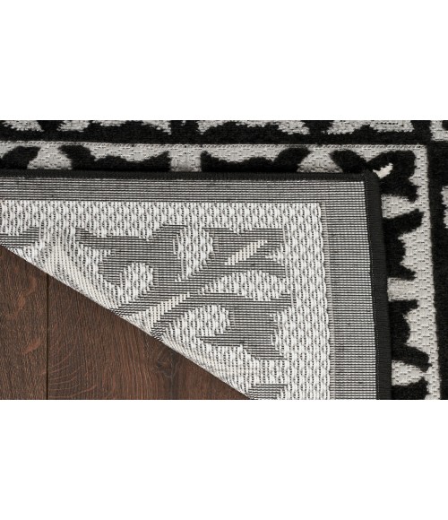 Nourison Aloha Black White ALH34 2 ft. 8 in. X 4 ft. Rectangle Rug