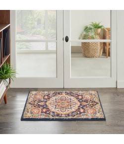 Nourison Passion - Psn22 Navy Multicolor Area Rug 1 ft. 10 in. X 2 ft. 10 in. Rectangle