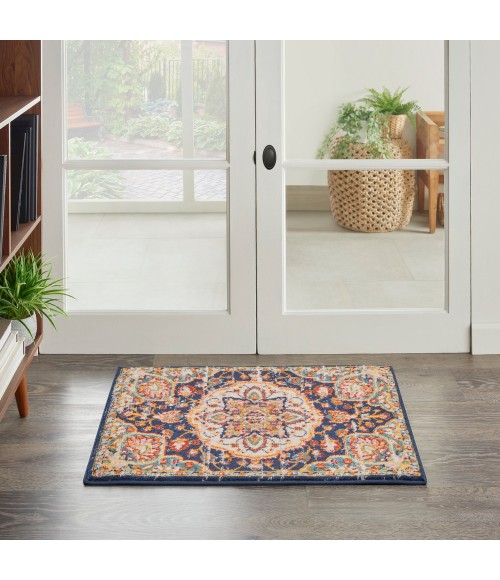 Nourison Passion Area Rug PSN22 Navy Multicolor