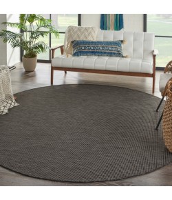 Nourison Positano - Pos01 Charcoal Area Rug 8 ft. X Round