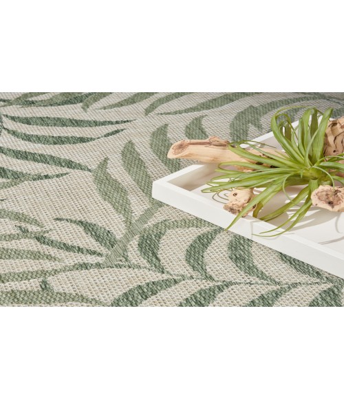 Nourison Garden Oasis Ivory Green Rug GOA01 9 ft. X 12 ft. Rectangle - Rugs Town Nourison Garden Oasis Ivory Green GOA01 9 ft. X 12 ft. Rectangle Rug
