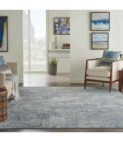 Nourison Grand Expressions - Ki57 Blue Ivory Area Rug 7 ft. 10 in. X 9 ft. 10 in. Rectangle