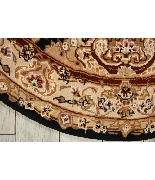 Nourison 2000 Area Rug Nourison 2000 Round Area Rug 2028-Black