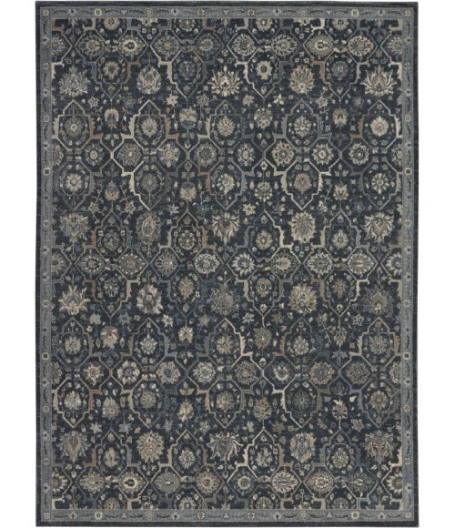 kathy ireland Home Moroccan Celebration Area Rug KI385-Navy