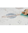 Nourison Astra Machine Washable Ivory Multicolor ASW18 5 ft. 3 in. X 7 ft. Rectangle Rug