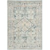Nourison Home Washable Decor Blue Taupe WSD12 5 ft. 3 in. X 7 ft. Rectangle Rug