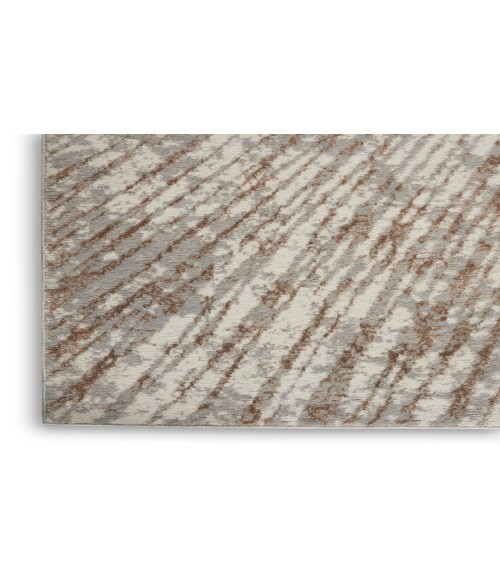 Inspire Me! Home Décor Metallic Grey Mocha MTL01 6 ft. X 9 ft. Rectangle Rug