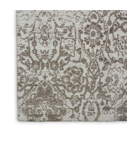 Nourison Damask Runner Area Rug DAS06-Ivory