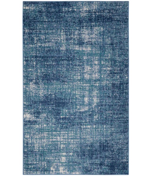 Calvin Klein River Flow Area Rug RFV02 Teal/Ivory Blue