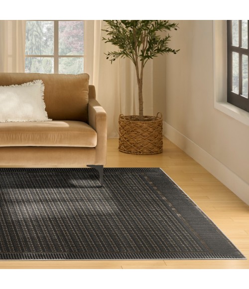 Nourison Home Nordic Black Taupe NRC03 8 ft. X 10 ft. Rectangle Rug