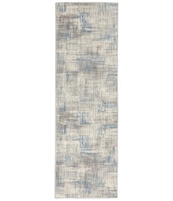 Nourison Home Solace SLA03 Ivory/Grey/Blue 2 ft. 3 in. X 7 ft. 3 in. Area Rug