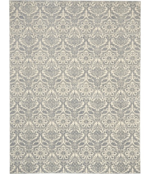 kathy ireland Home Sahara Area Rug KI390-Ivory/Platinum