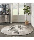 Nourison Twilight Area Rug TWI30 Grey/Ivory/Black